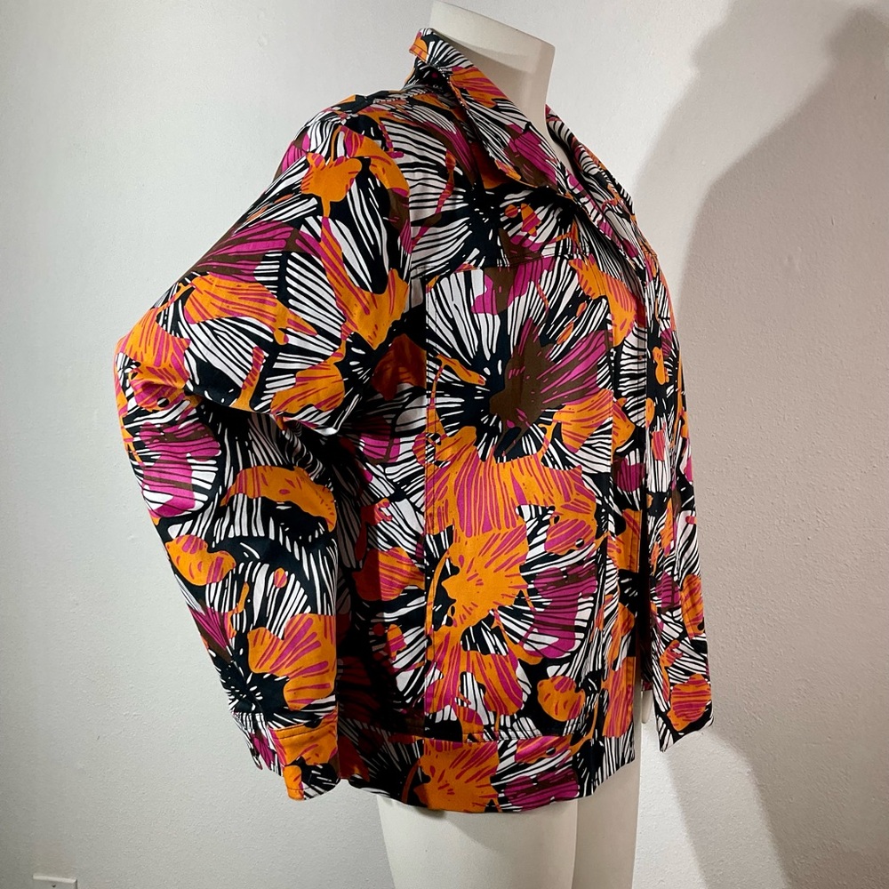 Patrick Christopher Open Front Waist Length Flora… - image 2